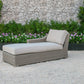 HA 30 Aluminum Wood and Rattan Sectional Sofa Set