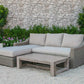 HA 30 Aluminum Wood and Rattan Sectional Sofa Set