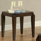 Petunia Dark Brown Solid Wood End Table