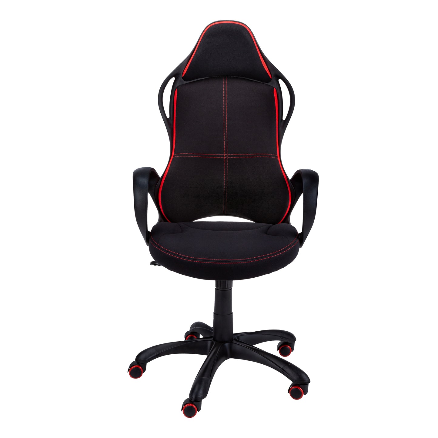 Marigold Black Fabric Tufted Seat Swivel Adjustable Gaming Chair