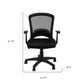 Aster Black Polyester Seat Swivel Adjustable Task Chair Mesh Back Plastic Frame