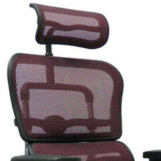 Common Plum Swivel Adjustable Executive Chair Mesh Back Plastic Frame