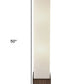 MN 50 Brown Rattan Two Light Column Floor Lamp With White Rectangular Shade