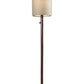 WO 65 Solid Wood Traditional Shaped Floor Lamp with Beige Drum Shade