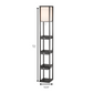 SD 72 Black Column Floor Lamp With Off White Solid Color Rectangular Shade