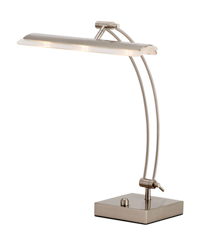 GL Wide Angle Adjustable Brushed Steel Metal LED Desk Lamp