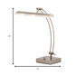 GL Wide Angle Adjustable Brushed Steel Metal LED Desk Lamp