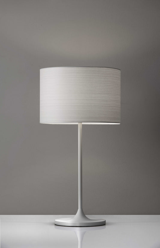 VA White On White Metal Table Lamp