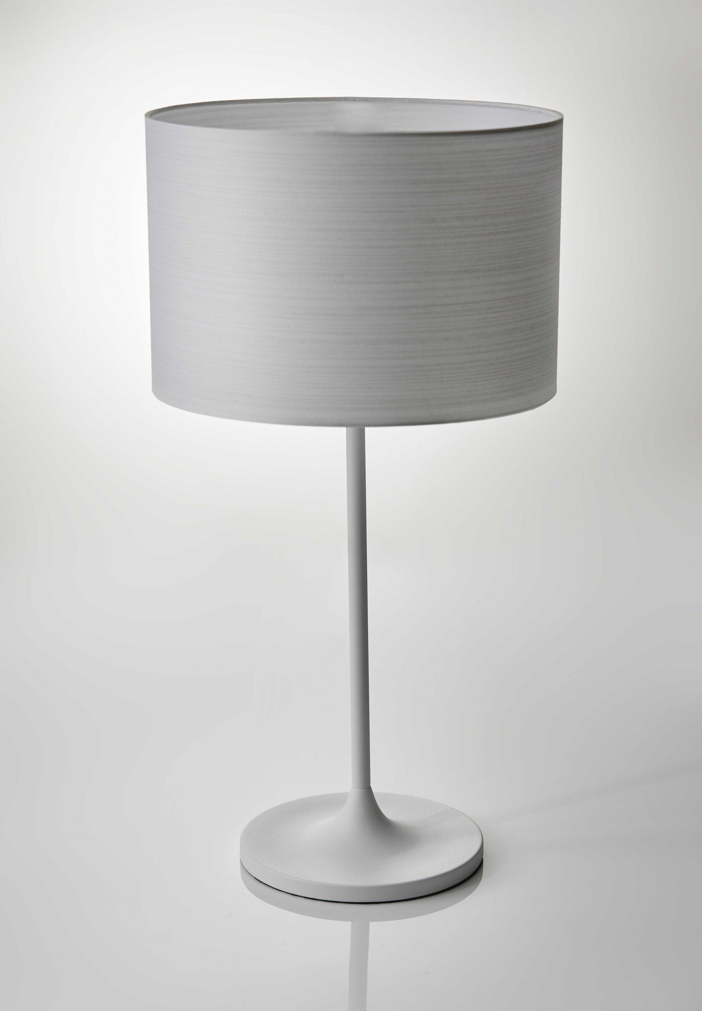 VA White On White Metal Table Lamp