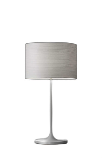 VA White On White Metal Table Lamp