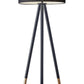 AK 60 Black Tripod Floor Lamp with Black Drum Shade