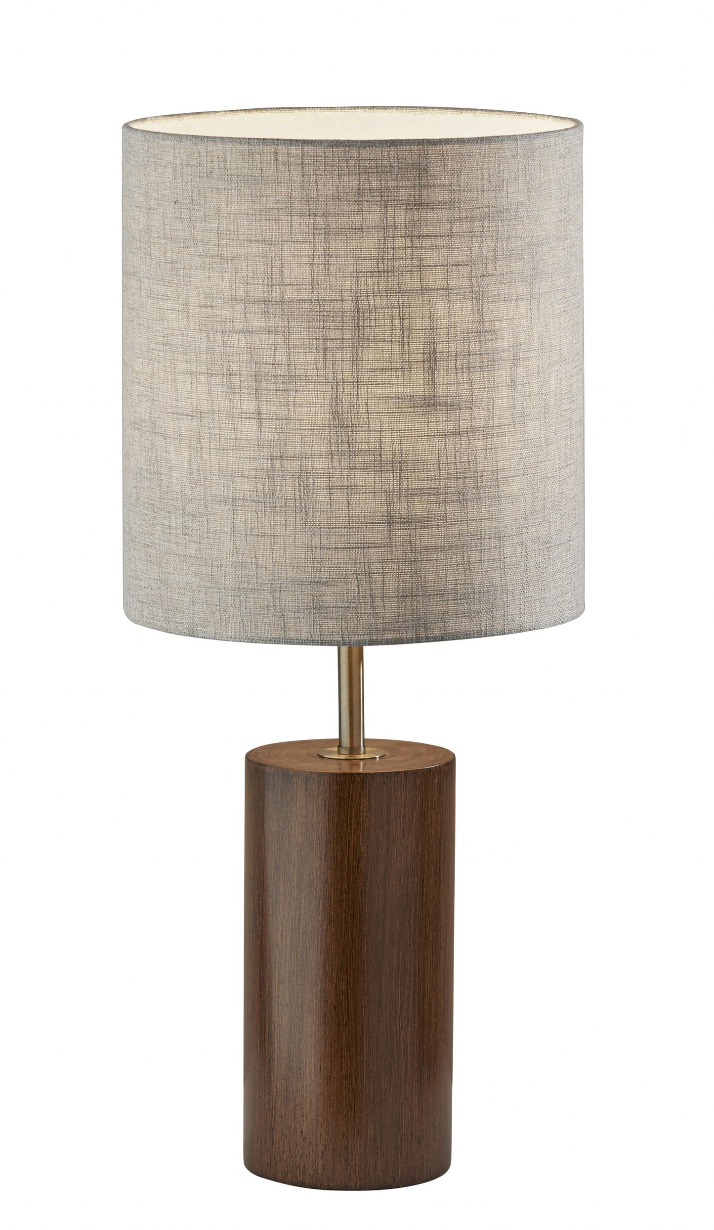 AR Walnut Wood Circular Block Table Lamp