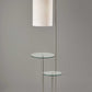 IU 66 Tray Table Floor Lamp With White Drum Shade