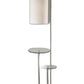 IU 66 Tray Table Floor Lamp With White Drum Shade