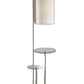 IU 66 Tray Table Floor Lamp With White Drum Shade