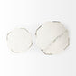 Mognolia Set Of 2 White Marble And Iron Hexagonal Top Side Tables