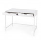 Wren White Rubberwood Wood Writing Desk With Two Drawers