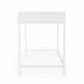 Wren White Rubberwood Wood Writing Desk With Two Drawers