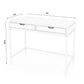 Wren White Rubberwood Wood Writing Desk With Two Drawers