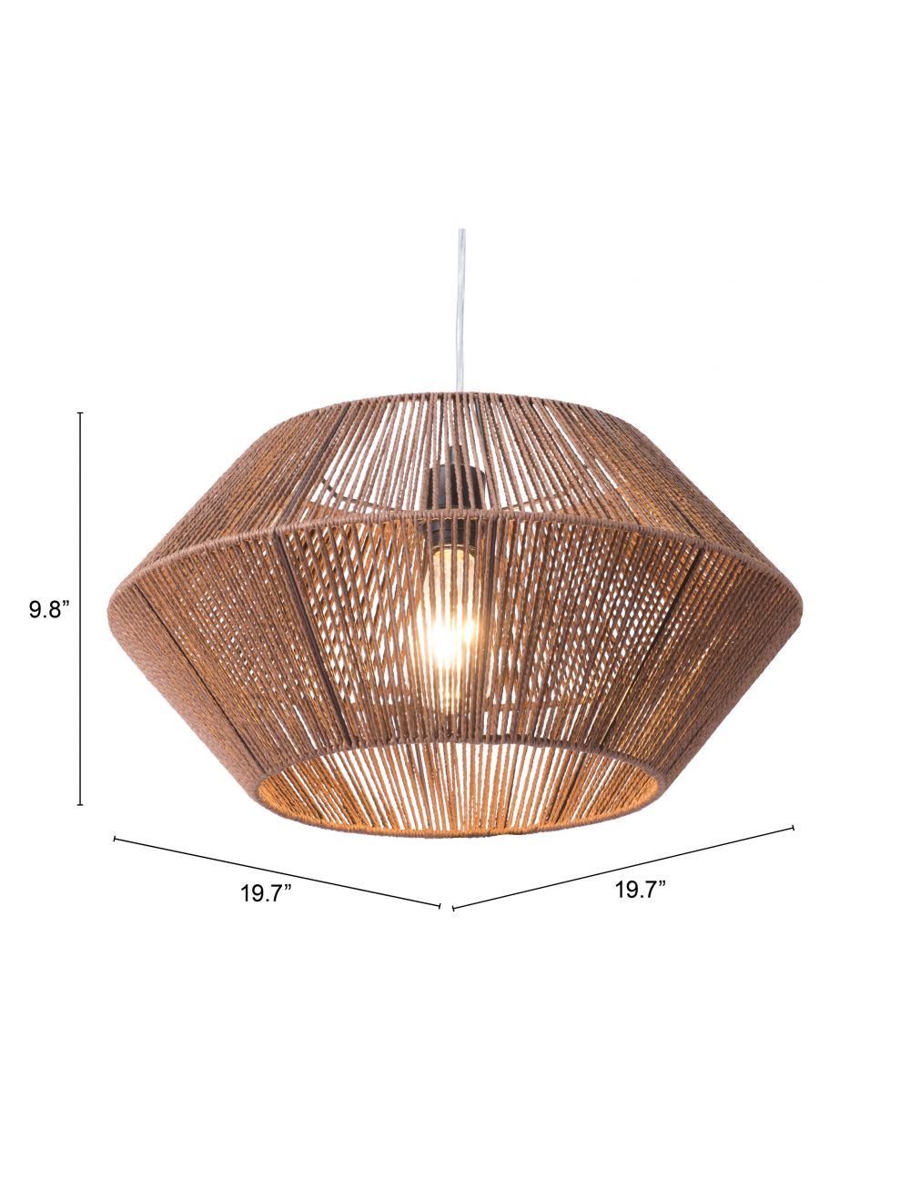 TY Brown Dashy Ceiling Lamp