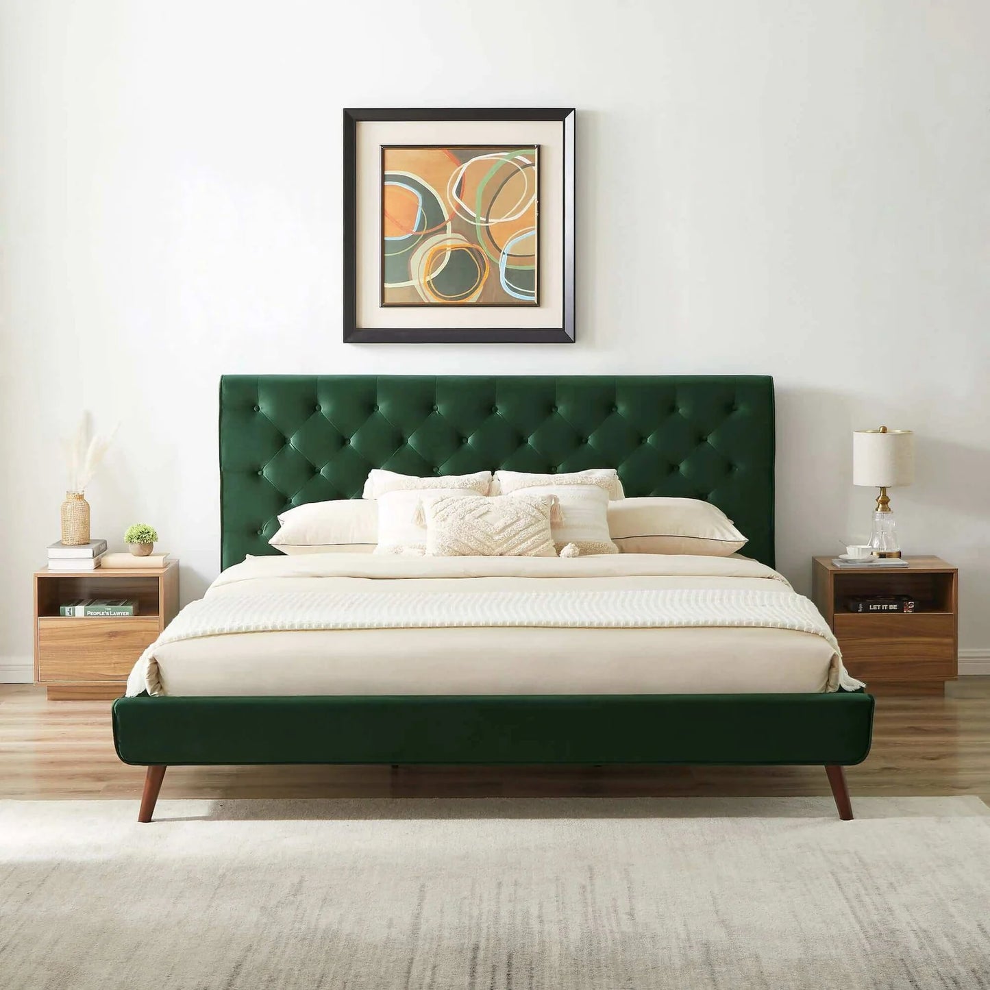 Henry Velvet Platform Bed