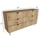 Silas Natural Scoop Handle Six Drawer Double Dresser