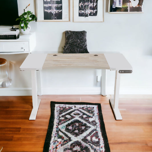 Xanthe Adjustable White Unique Standing Desk