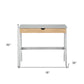 Pandora 36" Gray and Natural Writing Desk