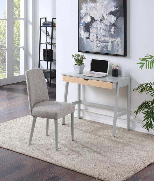 Pandora 36" Gray and Natural Writing Desk