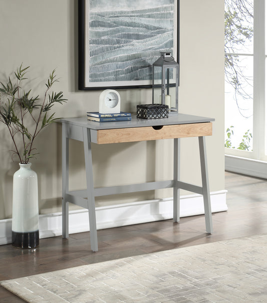 Pandora 36" Gray and Natural Writing Desk