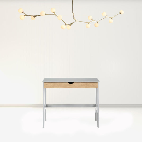 Pandora 36 Gray and Natural Writing Desk