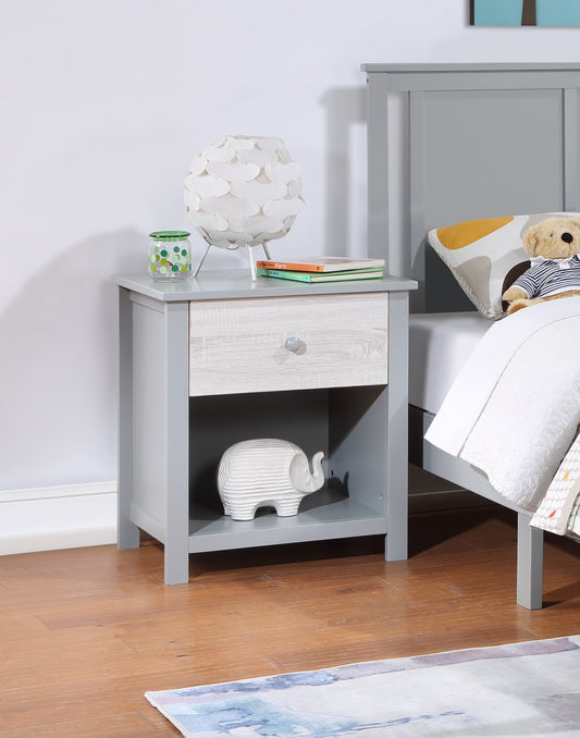 Lizbeth Gray One Drawer Nightstand