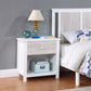 Diara 24" White and Gray One Drawer Nightstand