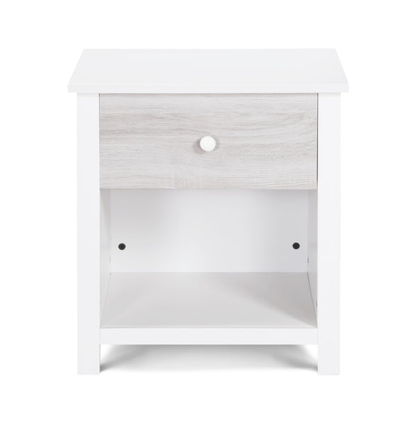 Diara 24 White and Gray One Drawer Nightstand