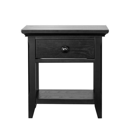 Scipio 24" Black One Drawer Nightstand