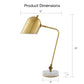 OD 22 Brass Iron Desk Table Lamp with Brass Bell Shade