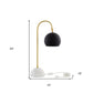 ES 24 Black Iron Desk Table Lamp With Black Dome Shade