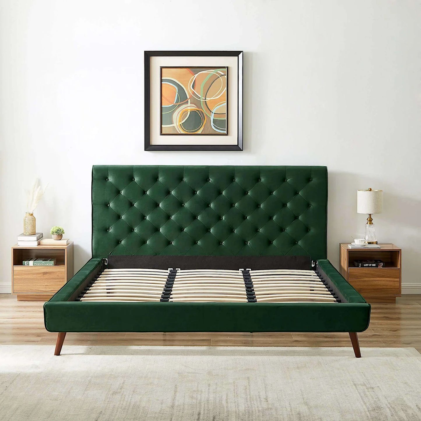 Henry Velvet Platform Bed