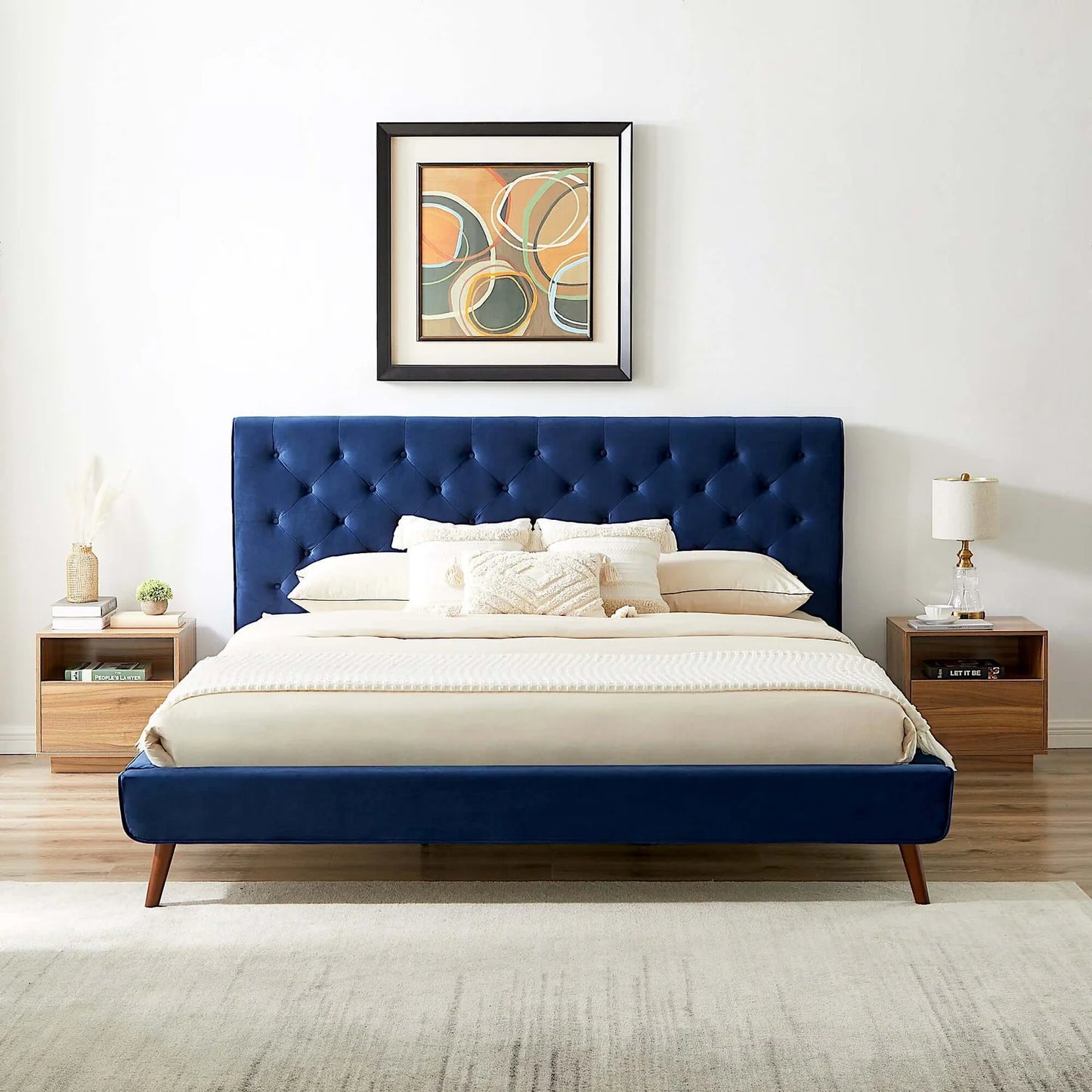 Henry Velvet Platform Bed