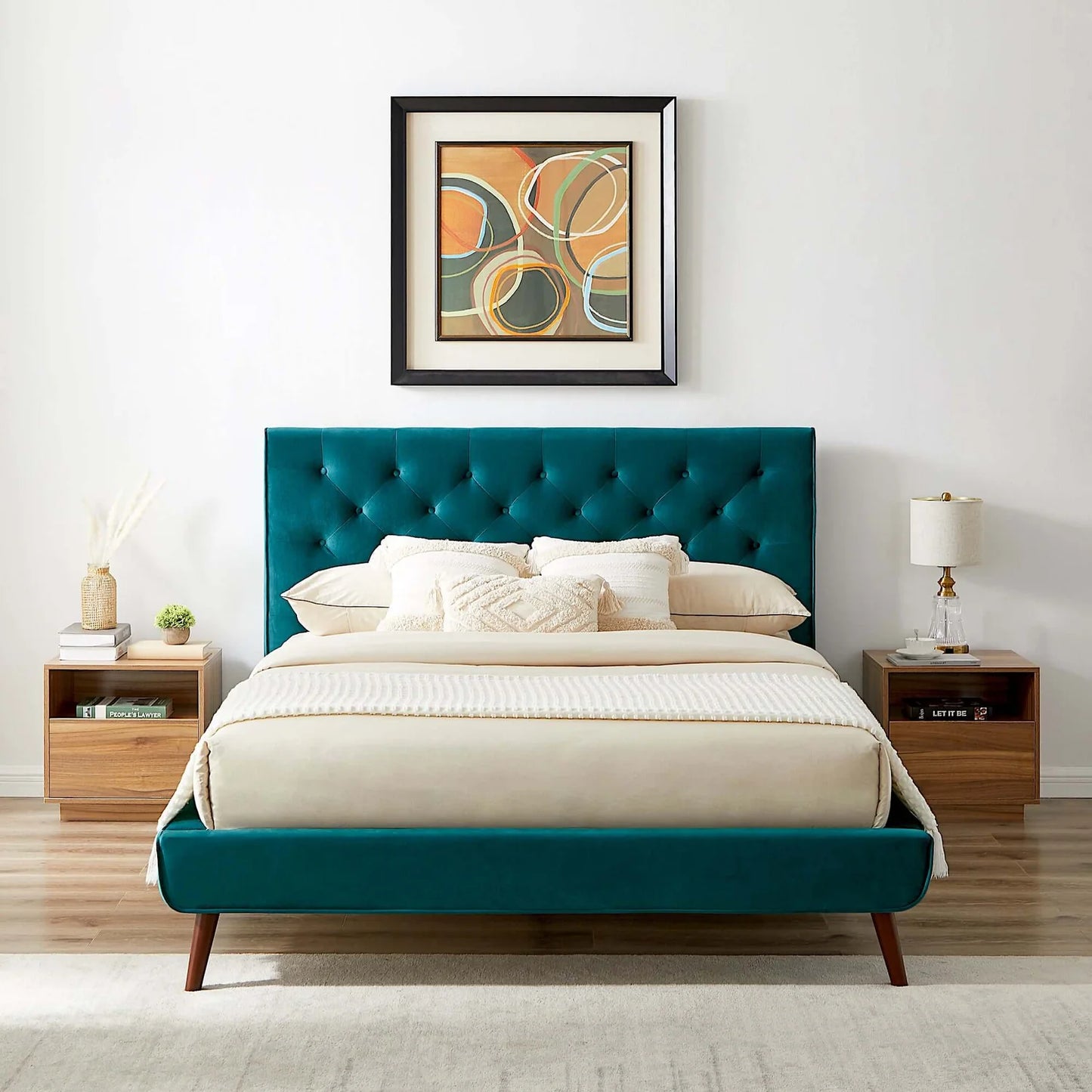 Henry Velvet Platform Bed