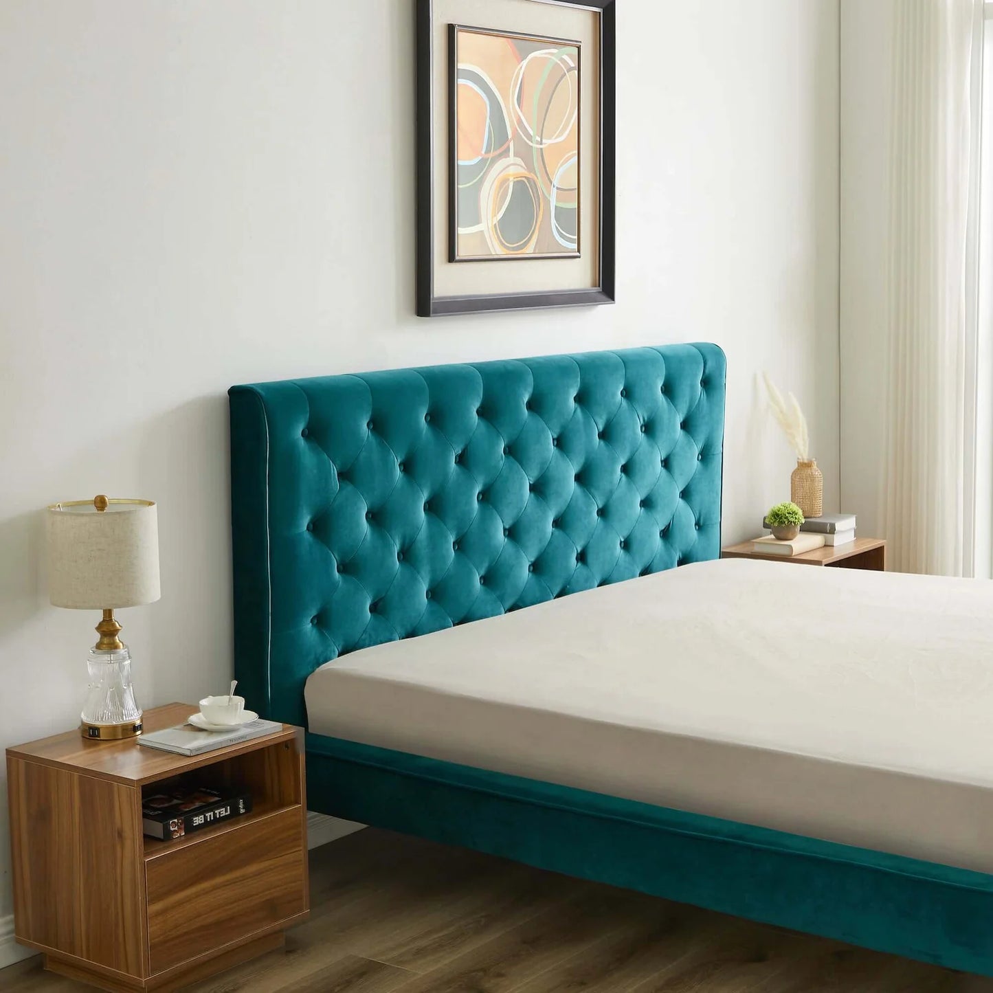 Henry Velvet Platform Bed