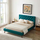 Henry Velvet Platform Bed