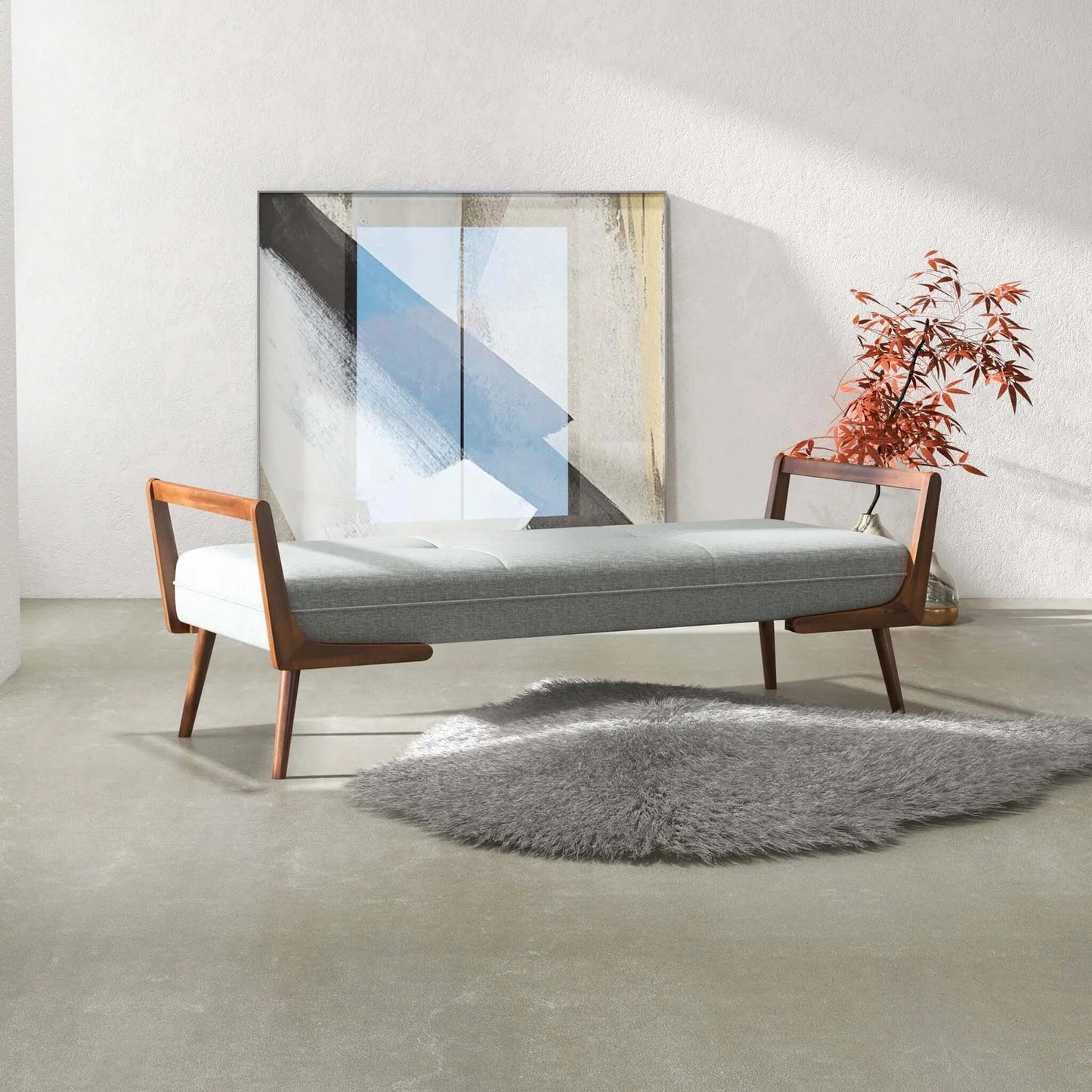 Suzanne Modern Fabric Bench