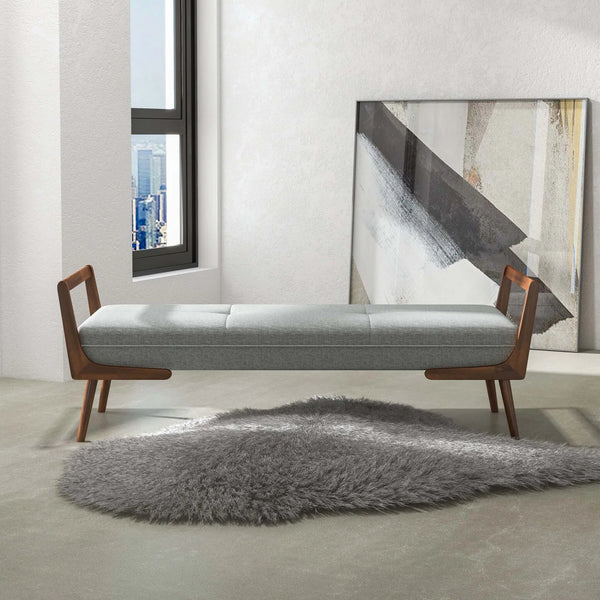 Suzanne Modern Fabric Bench