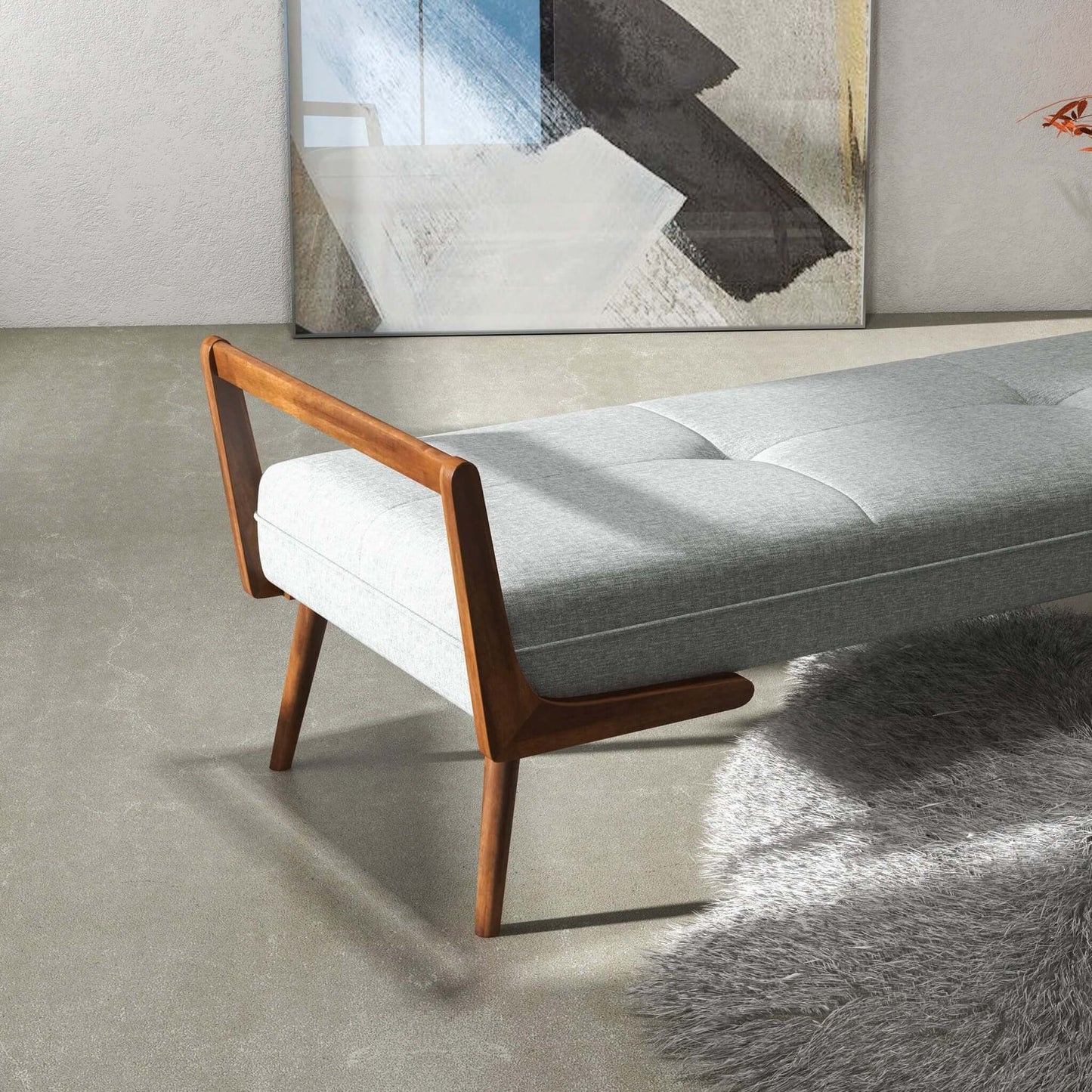 Suzanne Modern Fabric Bench