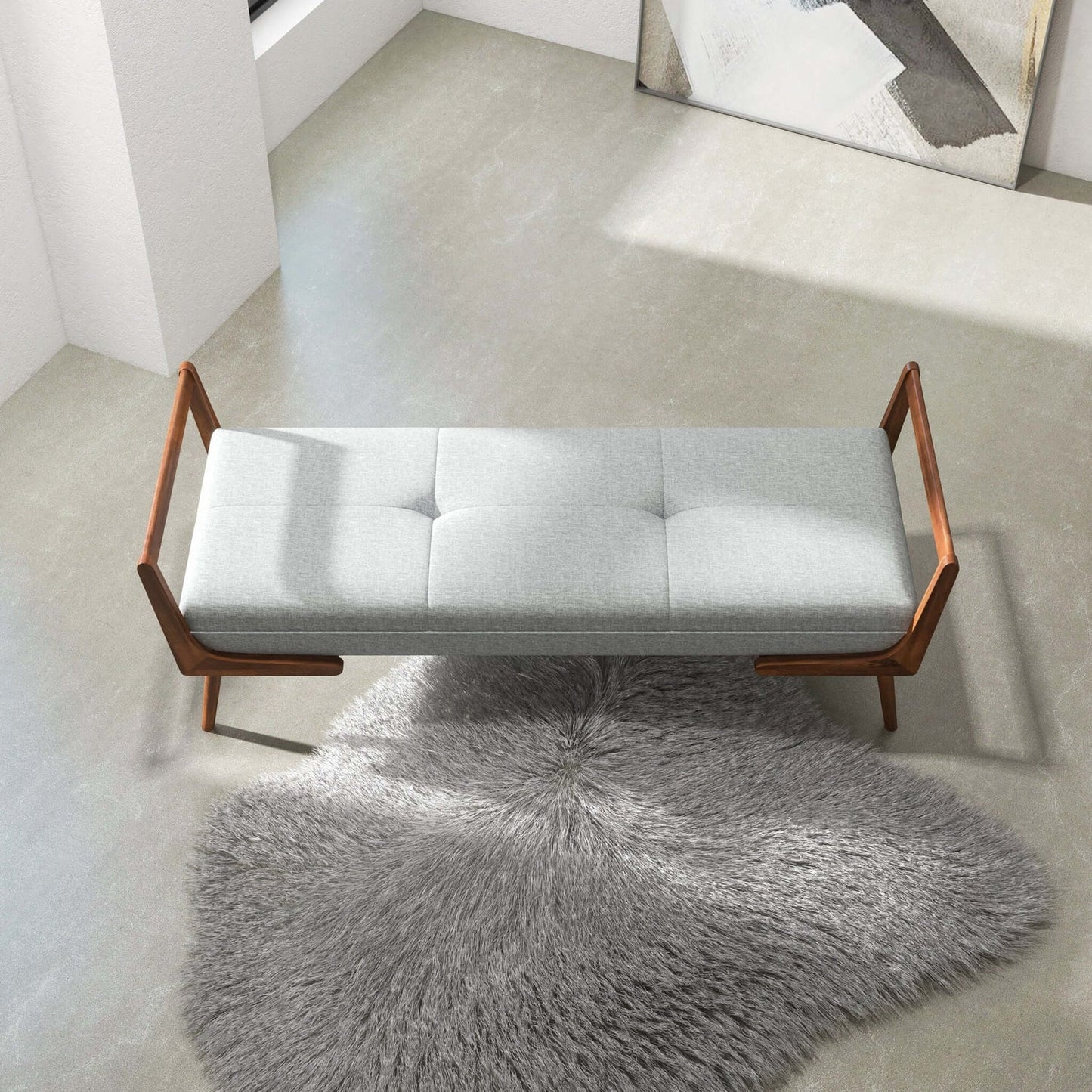 Suzanne Modern Fabric Bench