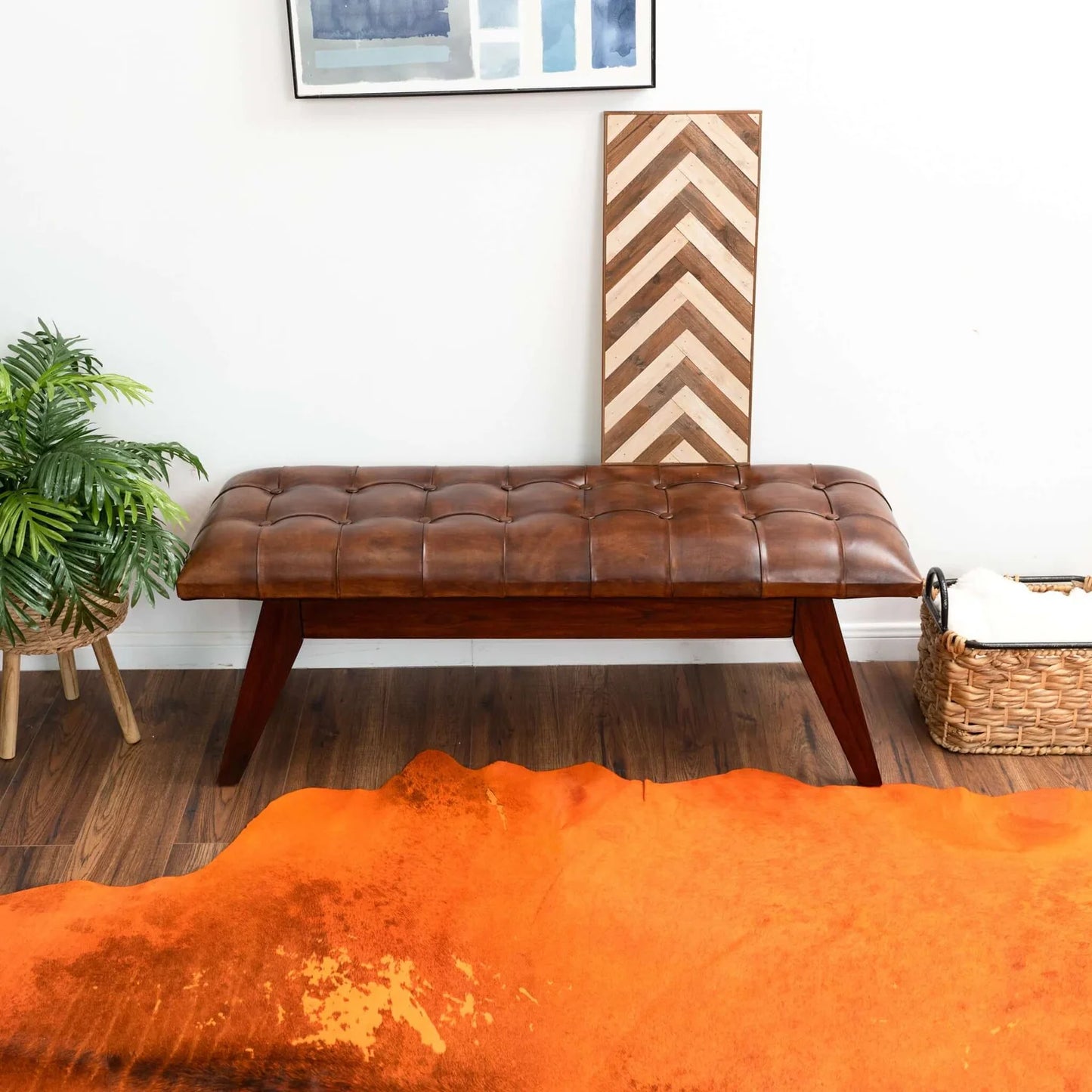 Rory Leather Bench