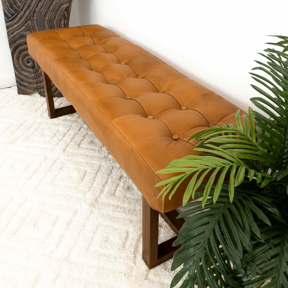 Rayhan Leather Bench