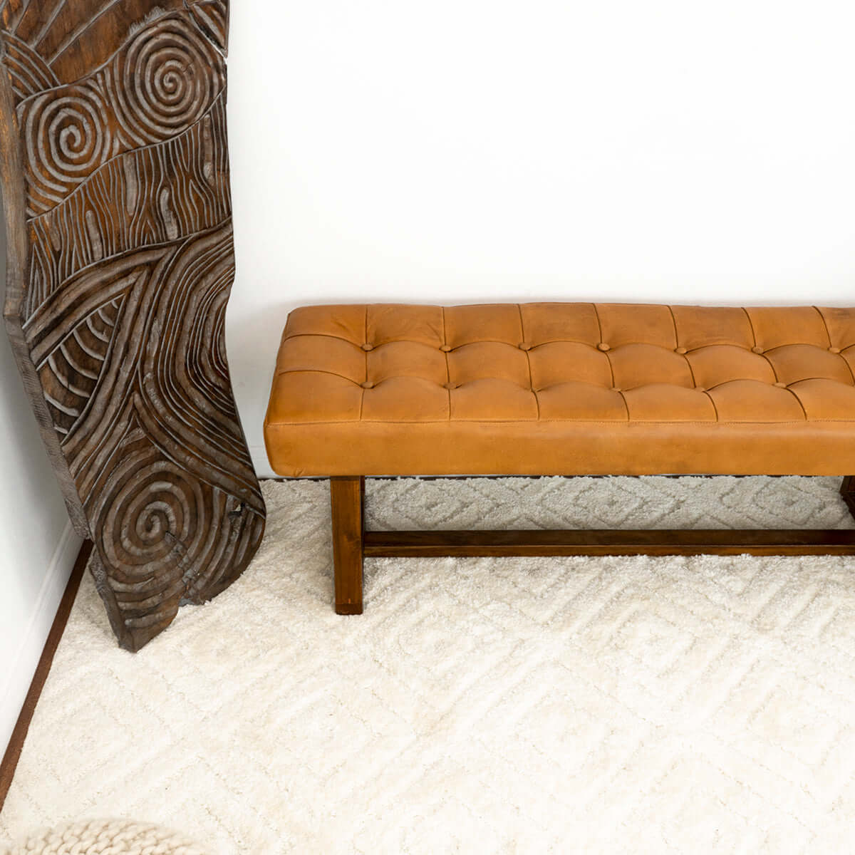 Rayhan Leather Bench